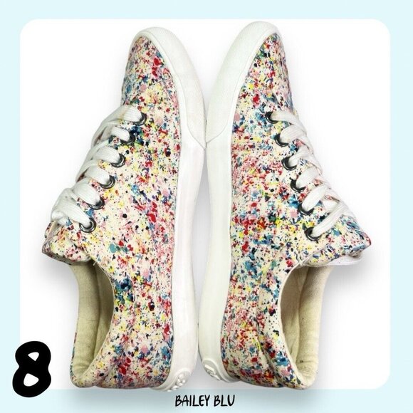 Rocket Dog Splatter Paint Art Sneaker Shoe Multi Color 8 - Picture 3 of 8